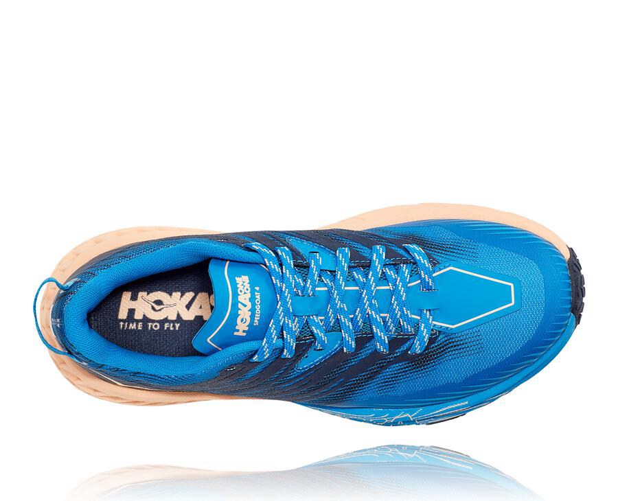 Hoka Australia One One Speedgoat 4 - Womens Trail Shoes Blue - NPCTB-5162